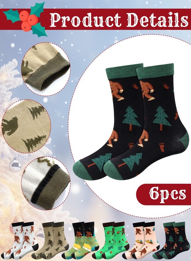 Glitopper 6 Pcs Christmas Sasquatch Socks Gifts Set Funny Socks for Men and Sasquatch Lover - Image 3